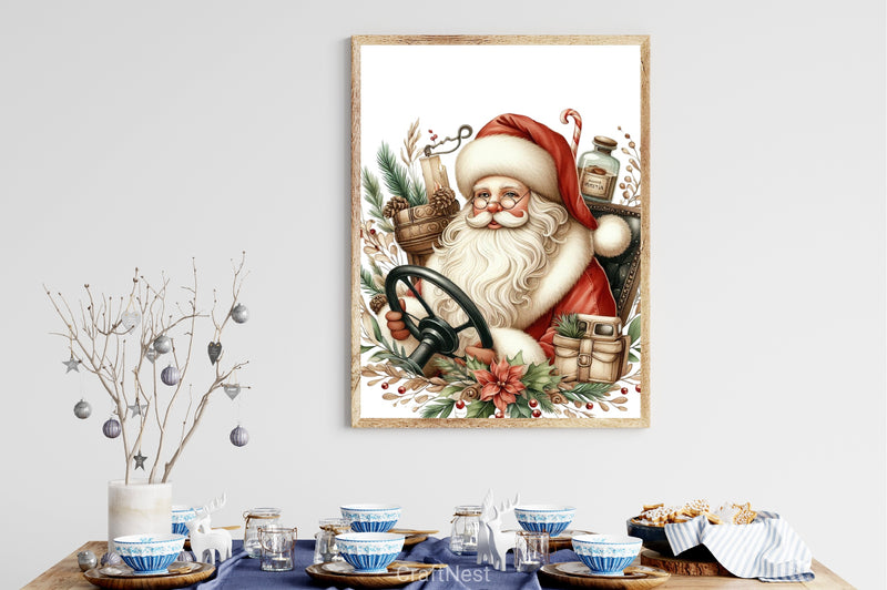 Santa Truck Christmas Clipart Bundle - CraftNest - Digital Crafting and Art