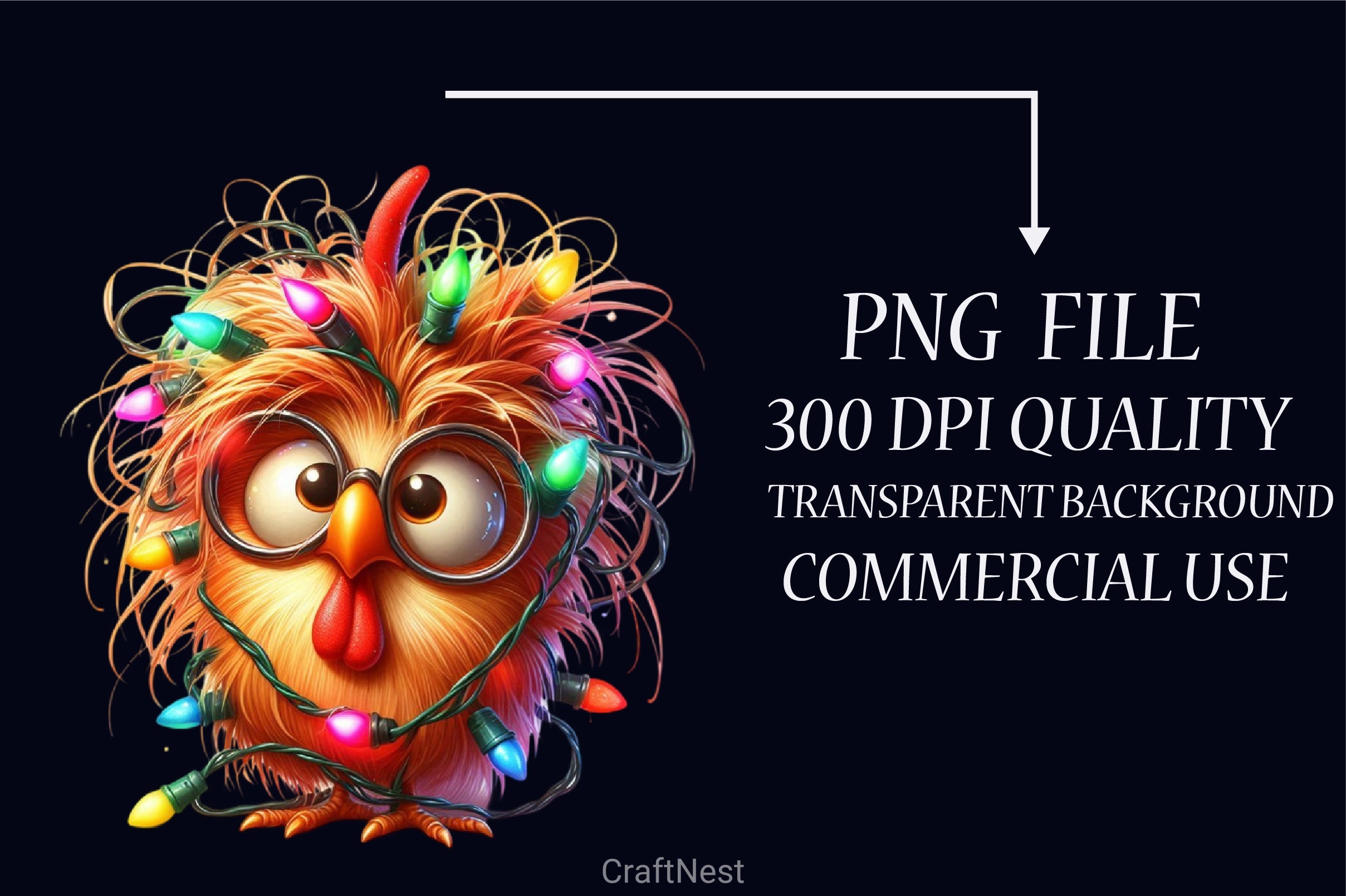 Christmas Rooster Clipart Bundle - CraftNest - Digital Crafting and Art