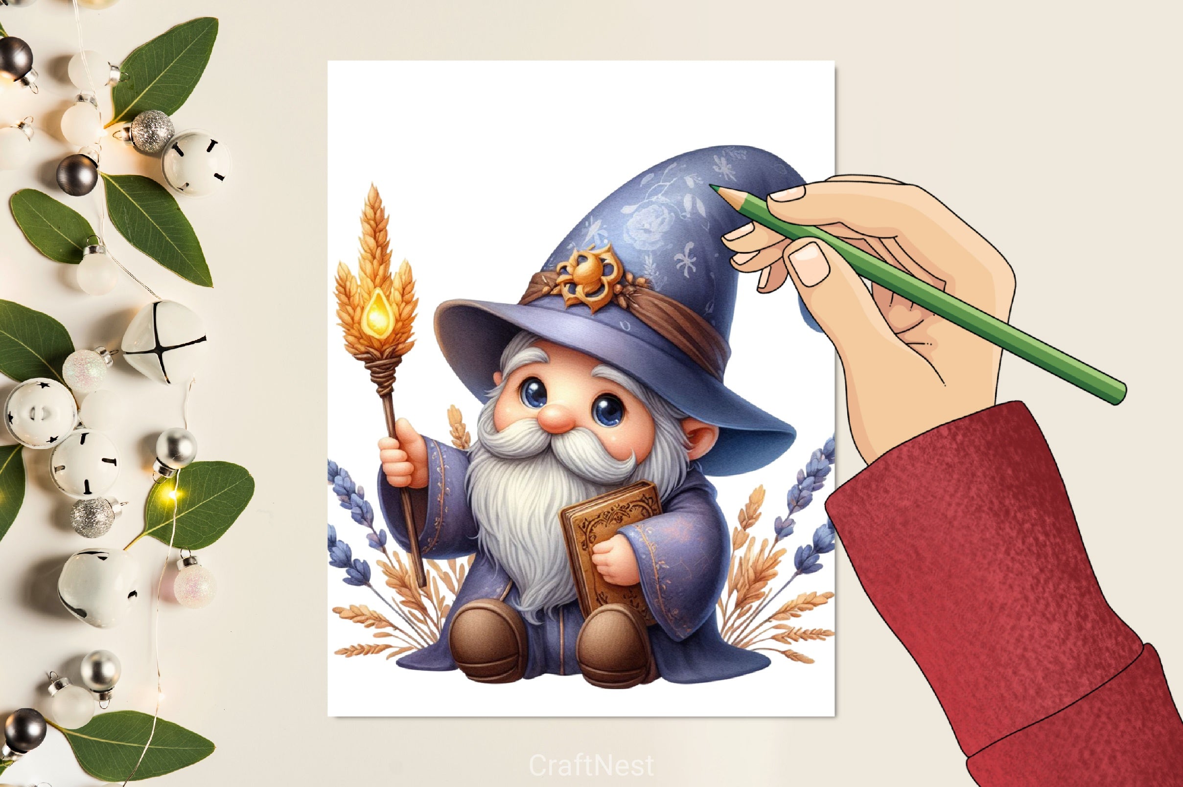 Wizard Gnome Clipart Bundle - CraftNest - Digital Crafting and Art