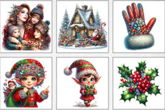 Faux Rhinestones Christmas Clipart Bundle - CraftNest - Digital Crafting and Art