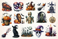 Cute Halloween Clipart Bundle 6 - CraftNest - Digital Crafting and Art