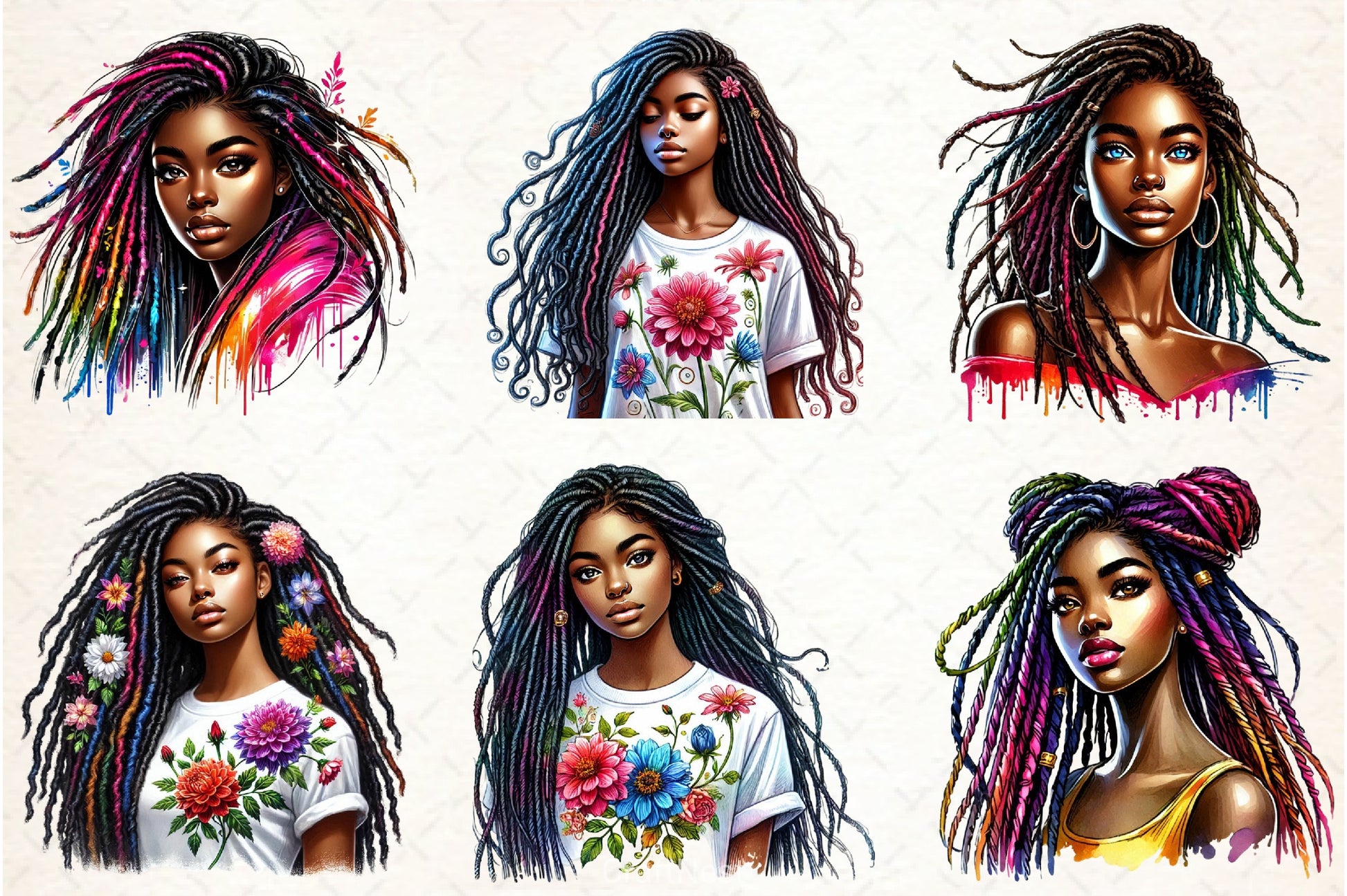 Black History Month Girl Clipart Bundle 1 - CraftNest - Digital Crafting and Art