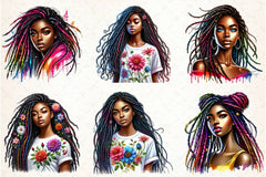 Black History Month Girl Clipart Bundle 1 - CraftNest - Digital Crafting and Art
