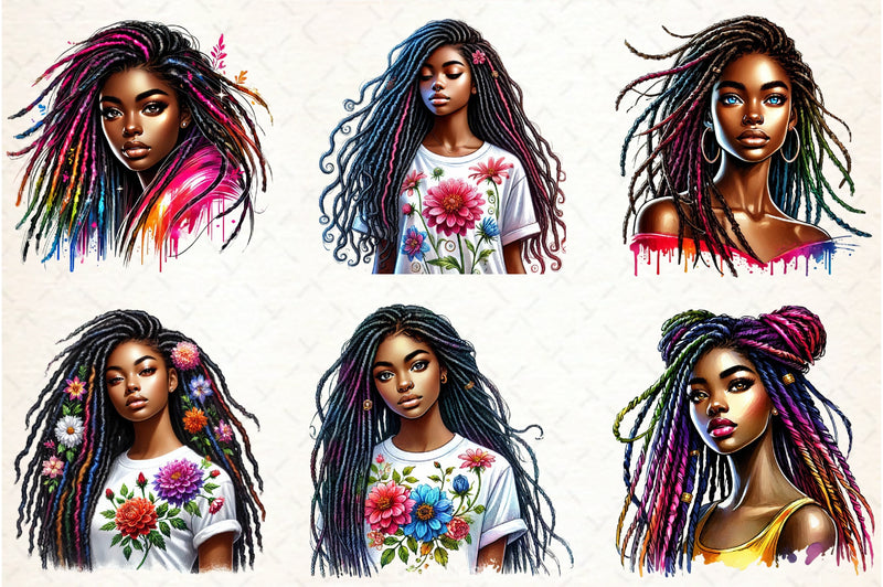 Black History Month Girl Clipart Bundle 1 - CraftNest - Digital Crafting and Art