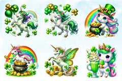 St Patrick's Day Unicorns Clipart Bundle 2 - CraftNest - Digital Crafting and Art