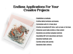 Japanese Art Style Dragons Clipart - CraftNest