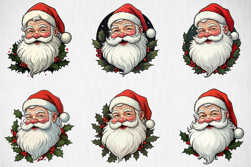 Santa Claus Clipart Bundle 9 - CraftNest - Digital Crafting and Art
