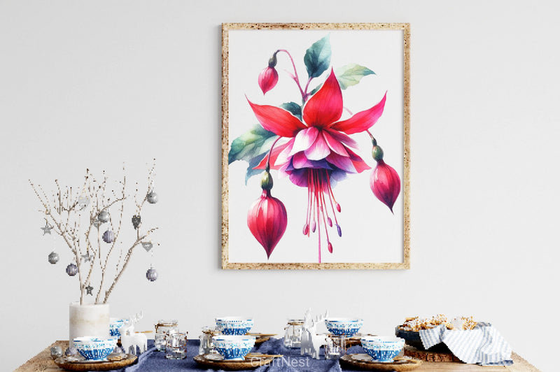 Fuchsia Flowers Clipart Bundle - CraftNest - Digital Crafting and Art