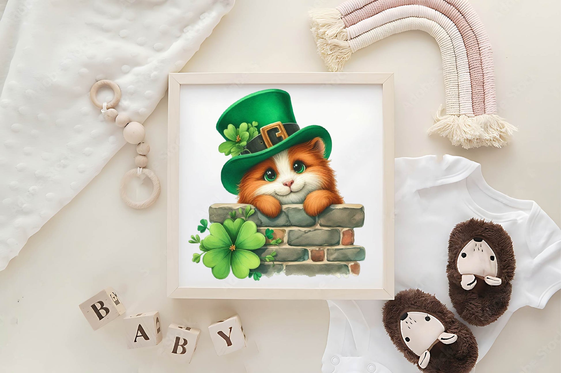 St Patrick's Peeking Around Corner Clipart Bundle - CraftNest - Digital Crafting and Art