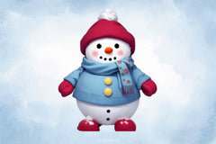 Christmas Cute Snowman Clipart Bundle ,55 - CraftNest - Digital Crafting and Art