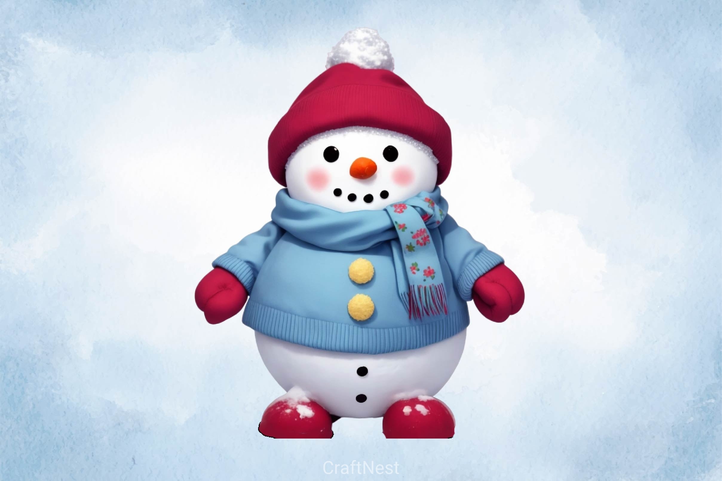 Christmas Cute Snowman Clipart Bundle ,55 - CraftNest - Digital Crafting and Art