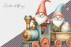 Easter Gnome Train Clipart Bundle - CraftNest - Digital Crafting and Art