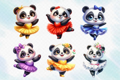 Ballerina Panda Clipart Bundle - CraftNest - Digital Crafting and Art
