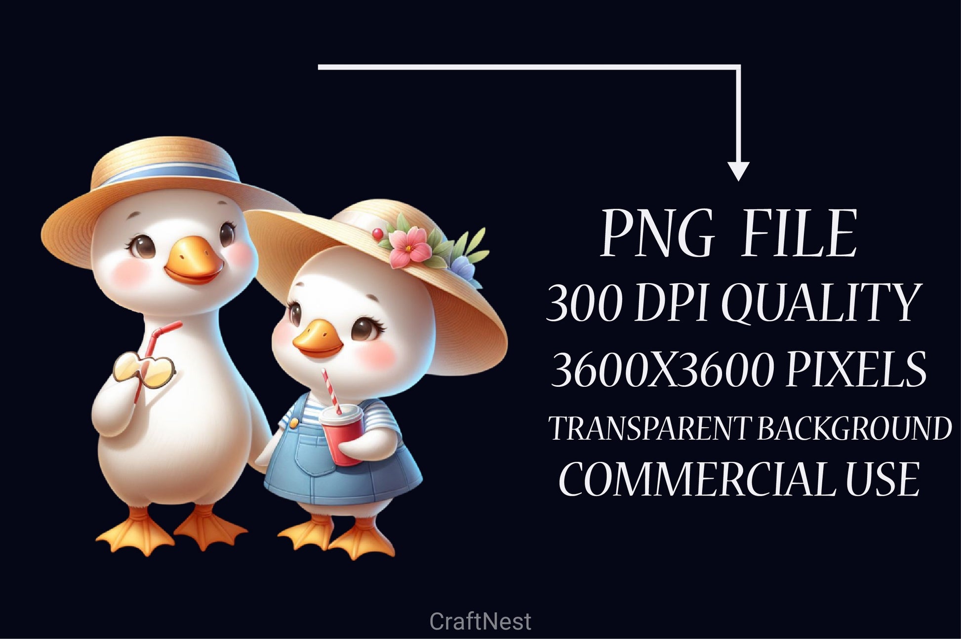 Cute Animals Summer Clipart Bundle - CraftNest - Digital Crafting and Art