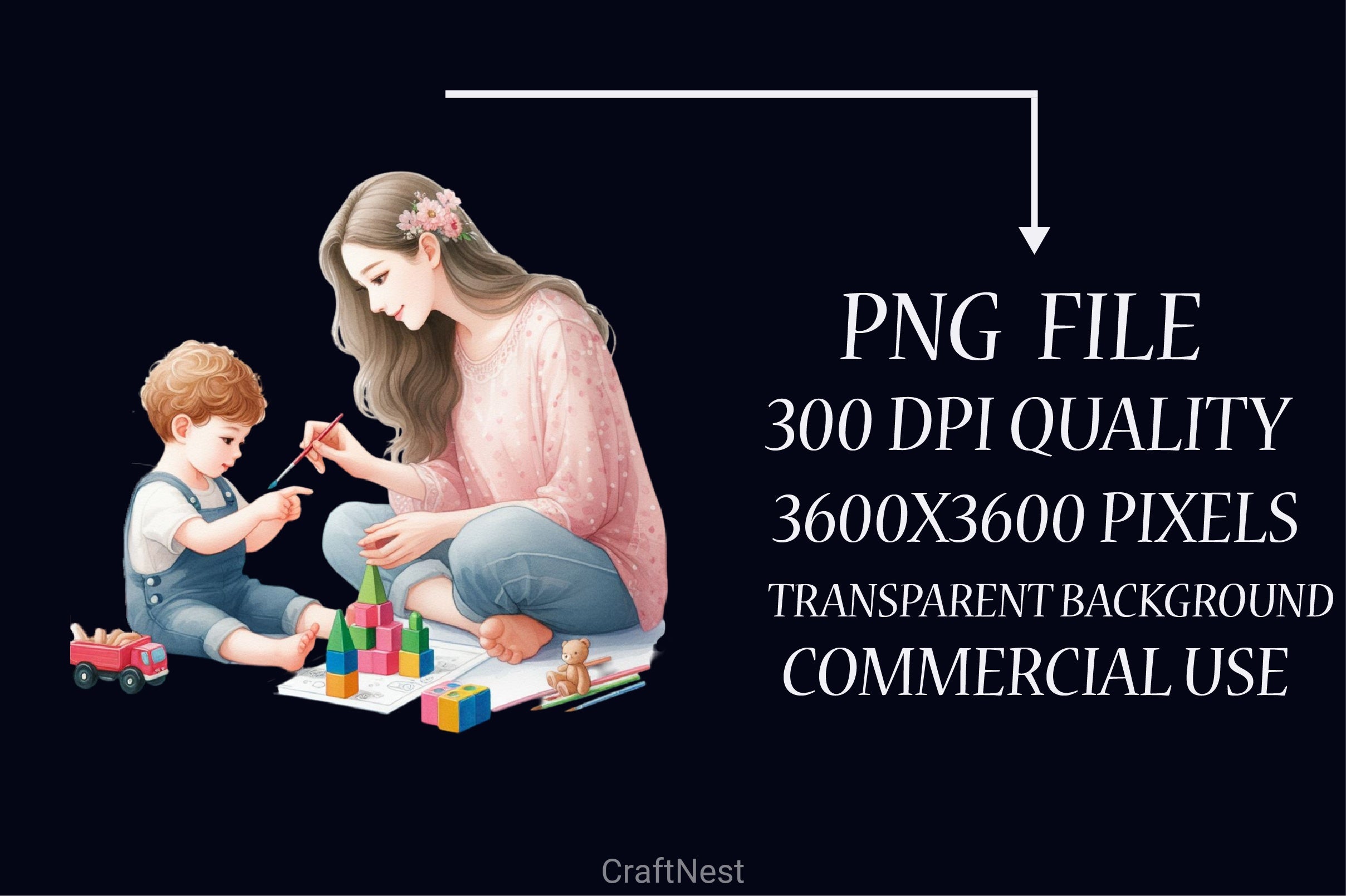 Mother's Day Clipart Bundle 5 - CraftNest - Digital Crafting and Art