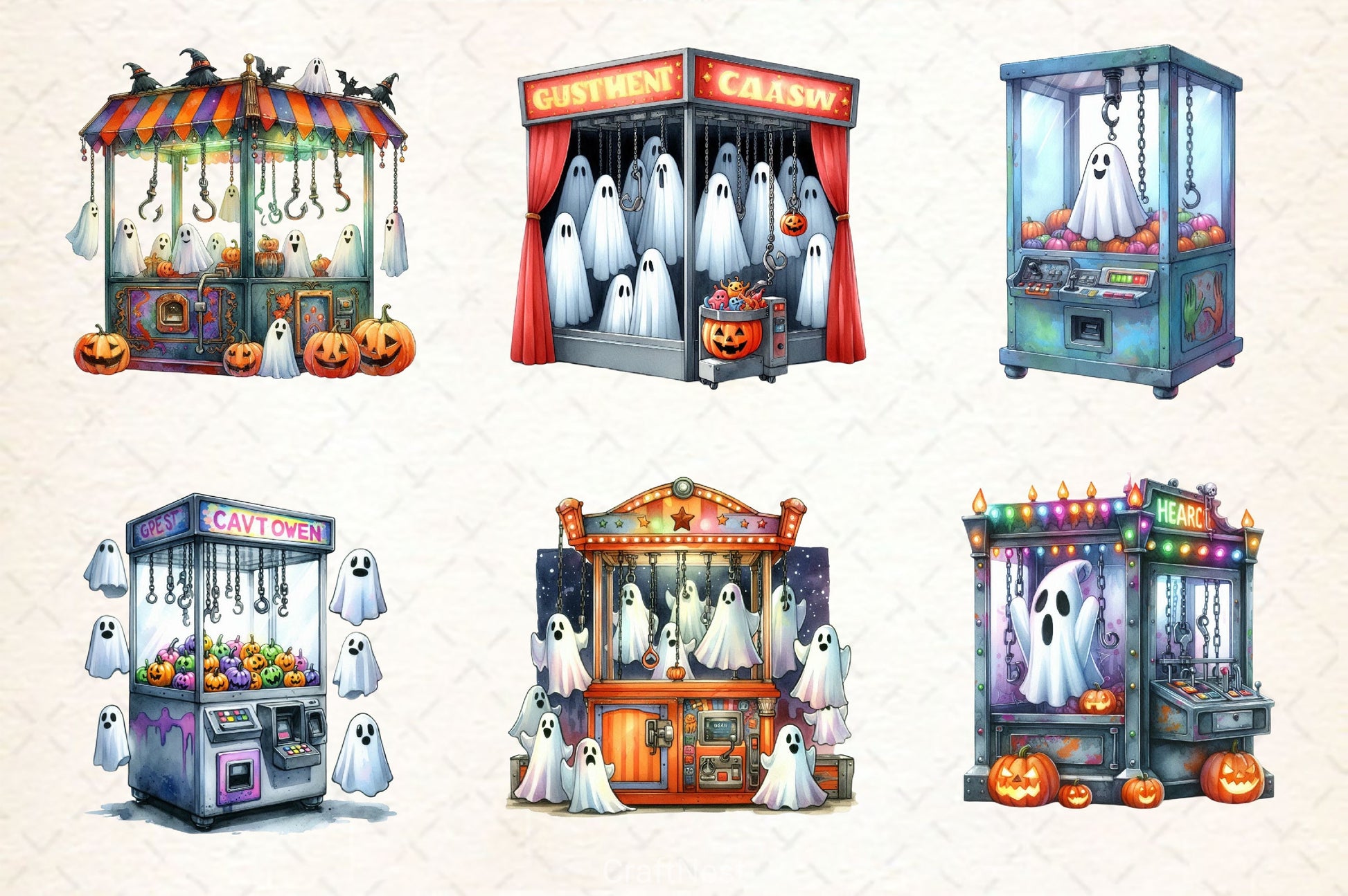Halloween Claw Machine Clipart Bundle - CraftNest - Digital Crafting and Art