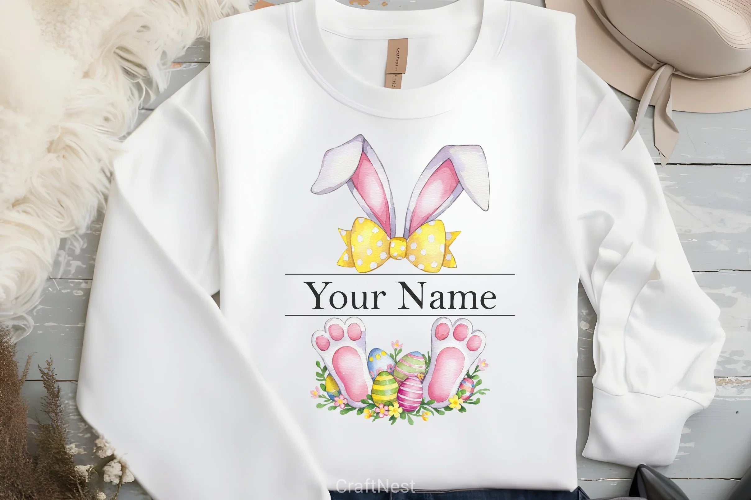 Easter Bunny Monogram Clipart Bundle 5 - CraftNest - Digital Crafting and Art