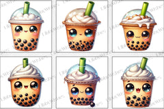 Kawaii Boba Tea Clipart Bundle - CraftNest - Digital Crafting and Art