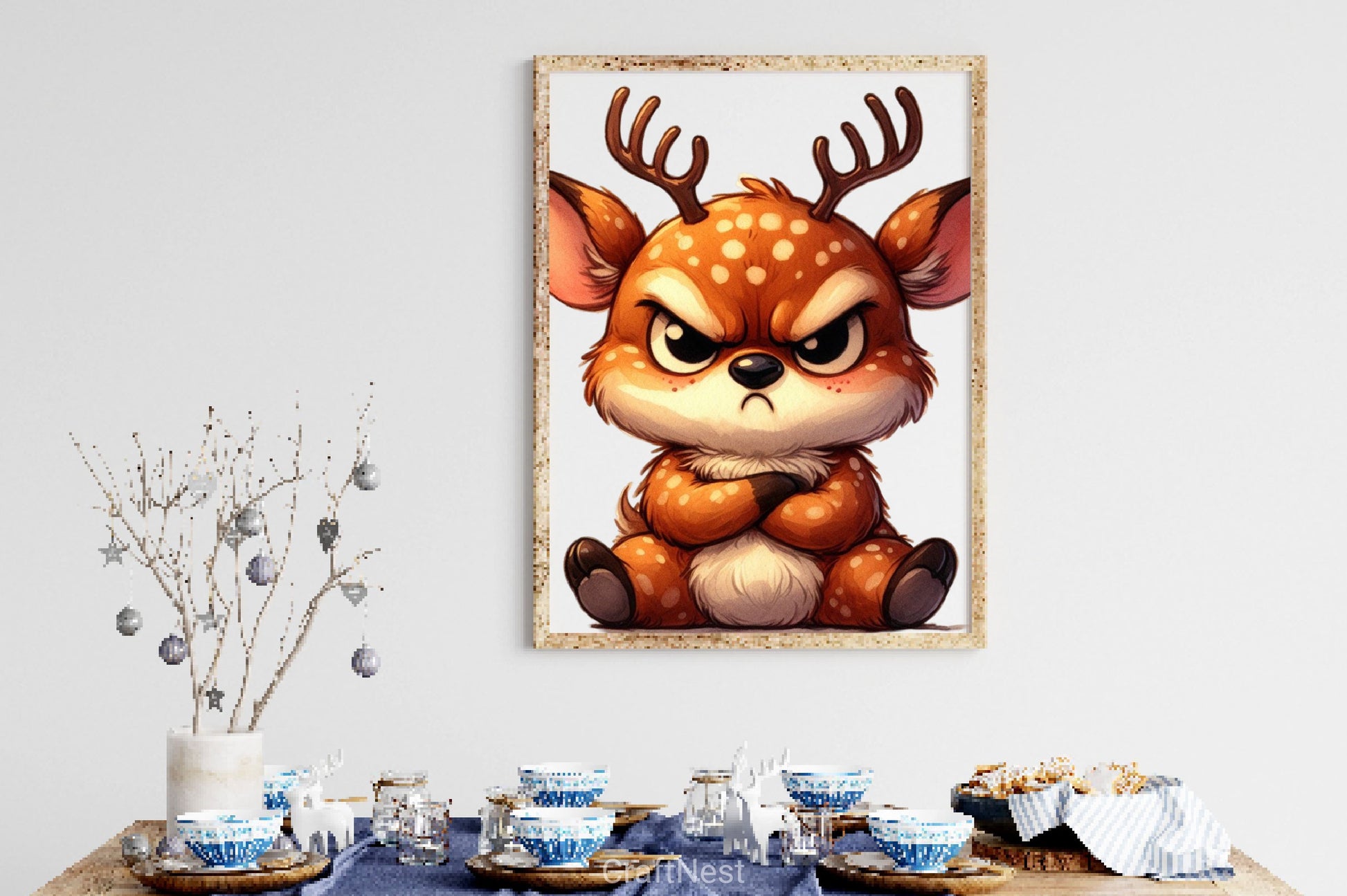 Funny Grumpy Deer Clipart Bundle - CraftNest - Digital Crafting and Art