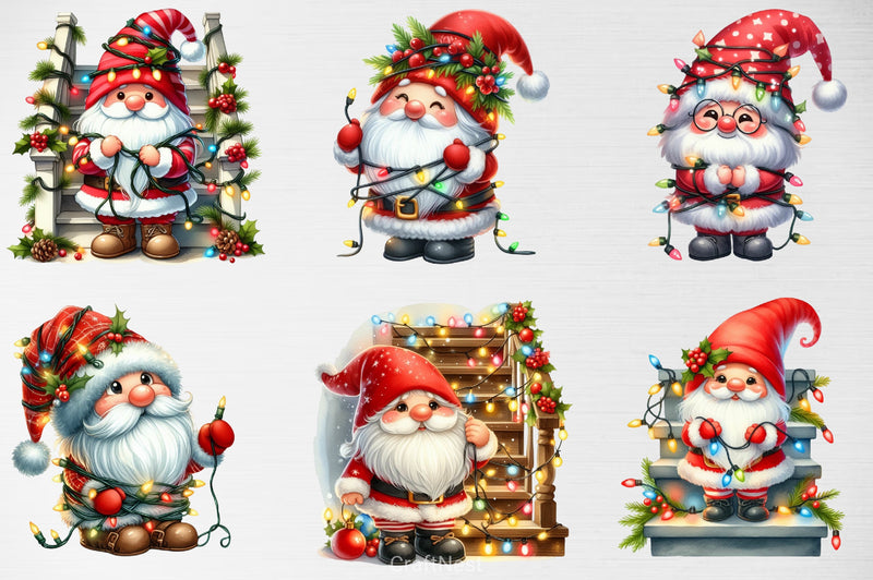 Christmas Santa Clipart Bundle 5 - CraftNest - Digital Crafting and Art