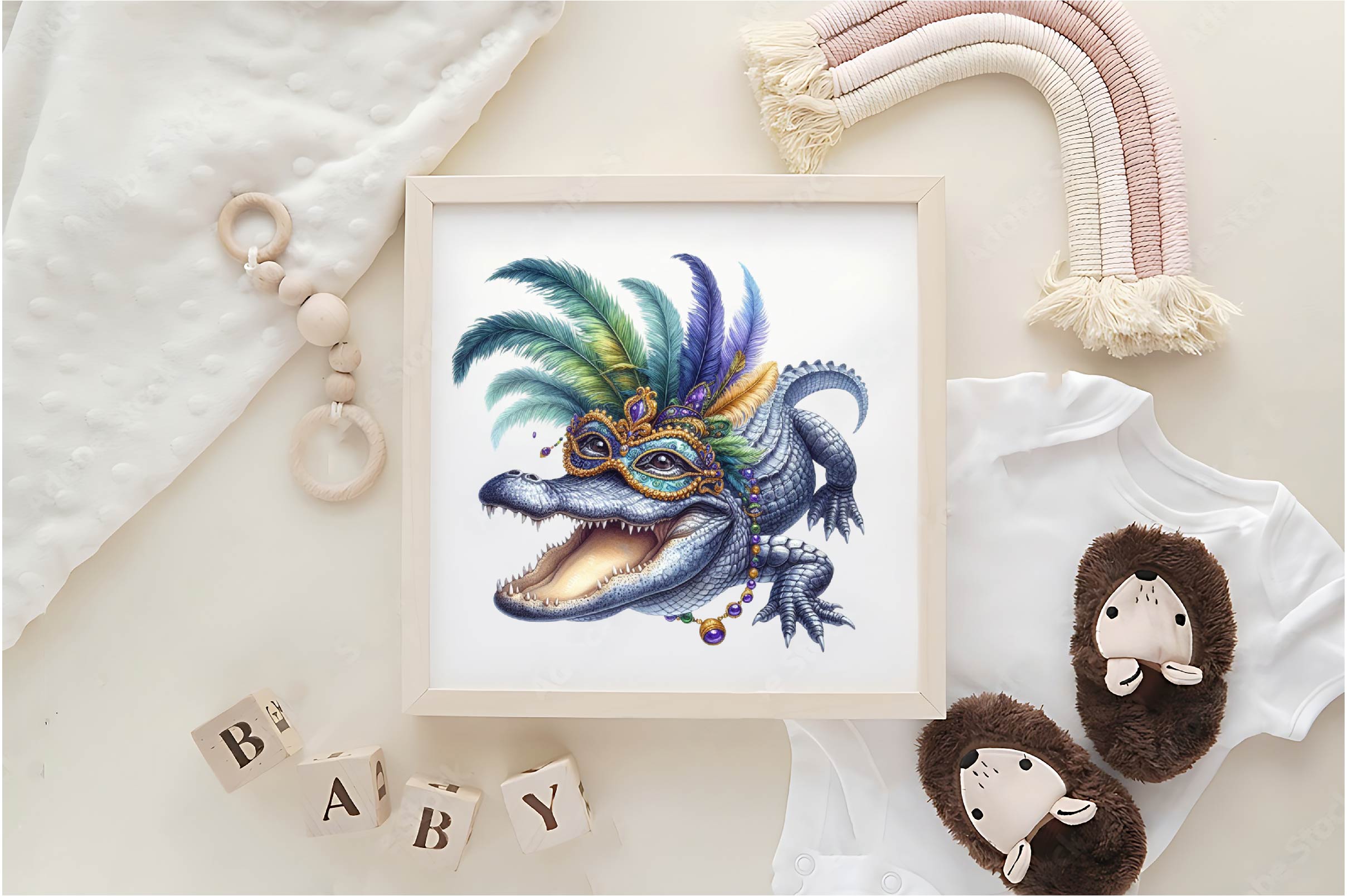 Mardi Gras Crocodile Clipart Bundle - CraftNest - Digital Crafting and Art