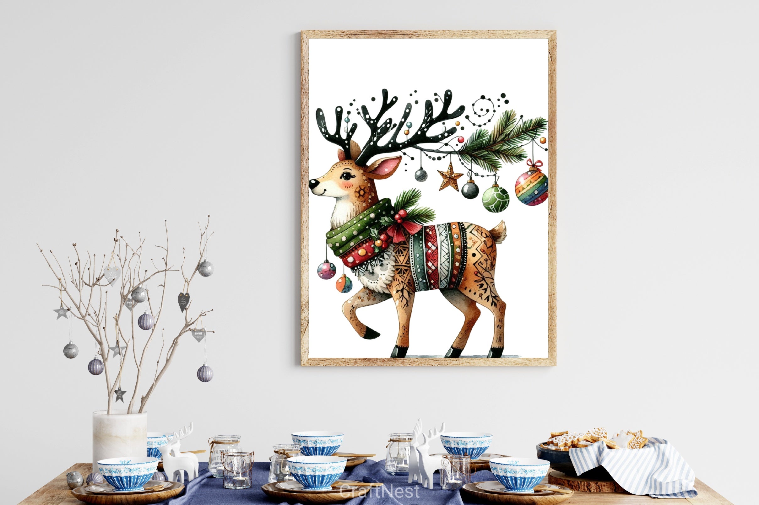 Christmas Reindeer Clipart Bundle 2 - CraftNest - Digital Crafting and Art