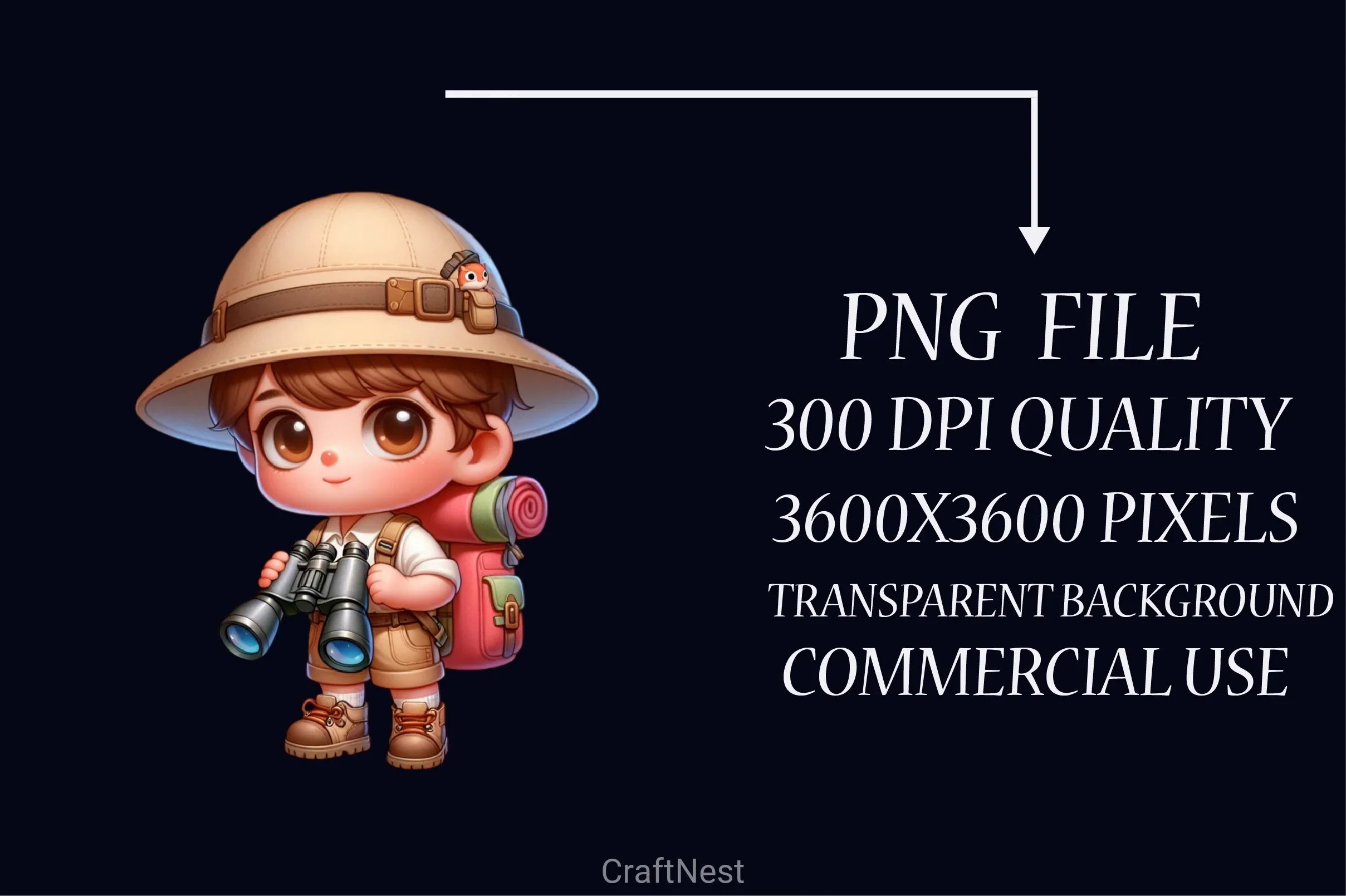 Safari Outfit Boy Clipart Bundle - CraftNest - Digital Crafting and Art