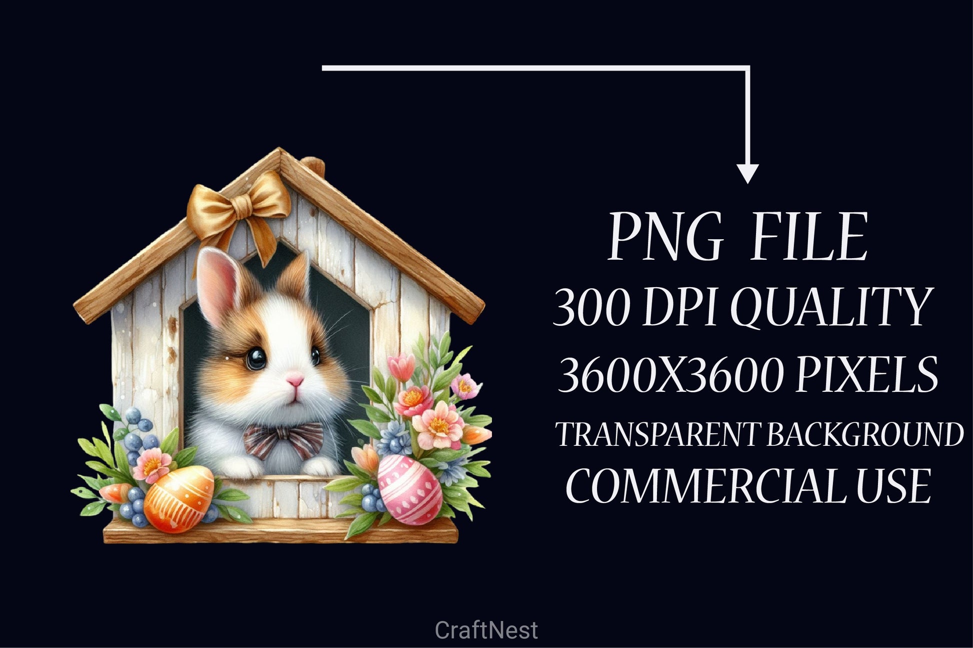 Easter Bunny Peeking Clipart Bundle 21 - CraftNest - Digital Crafting and Art
