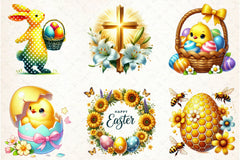 Yellow Easter Clipart Bundle - CraftNest - Digital Crafting and Art