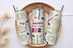 3D Inflated New Year Tumbler Bundle 2 - CraftNest - Digital Crafting and Art