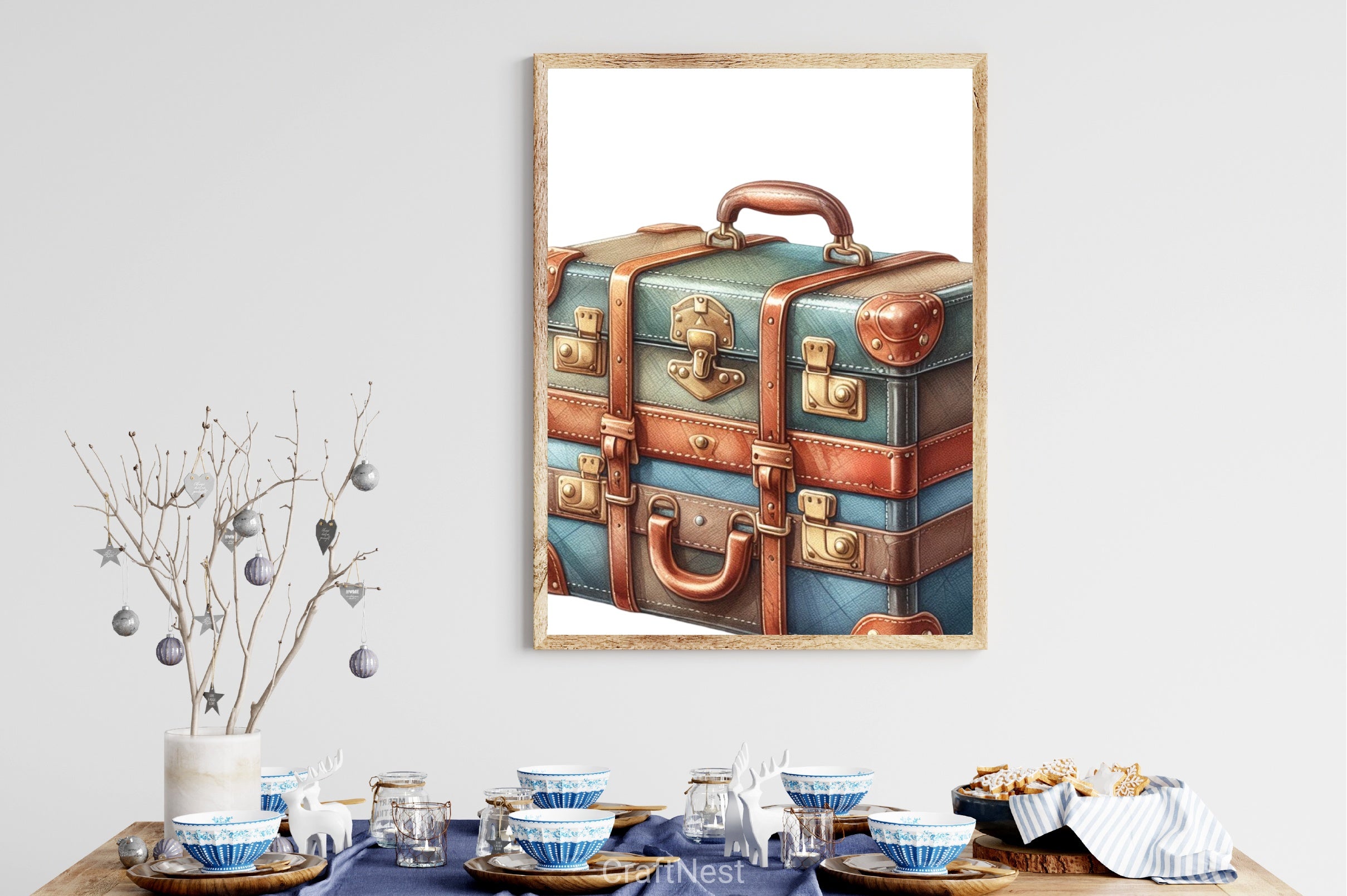 Vintage Suitcase Clipart Bundle - CraftNest - Digital Crafting and Art