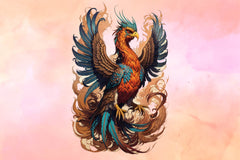 Phoenix Tattoo Realistic Old School Clipart Bundle - CraftNest - Digital Crafting and Art