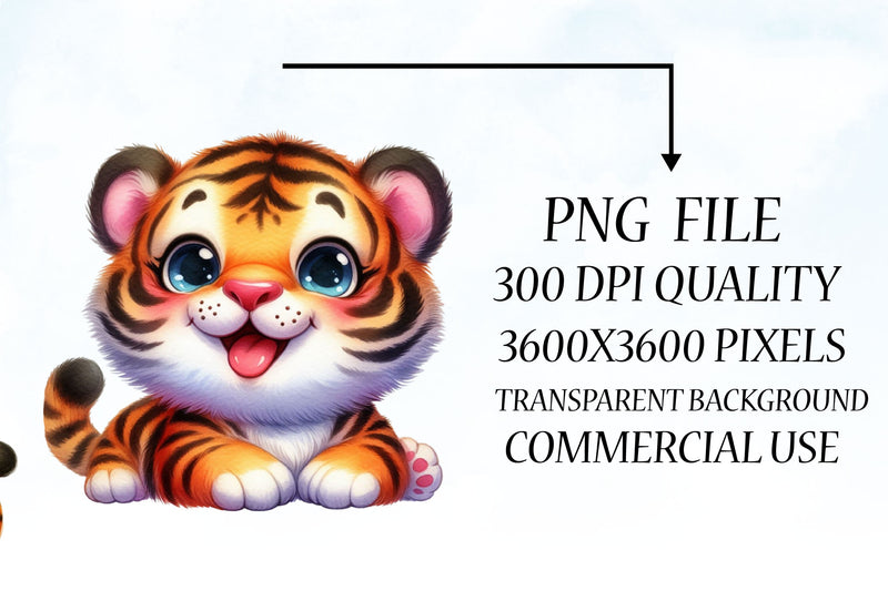 Happy Tiger Clipart Bundle - CraftNest - Digital Crafting and Art