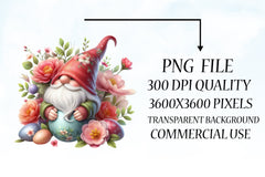 Easter Eggshell Gnome Clipart Bundle - CraftNest - Digital Crafting and Art