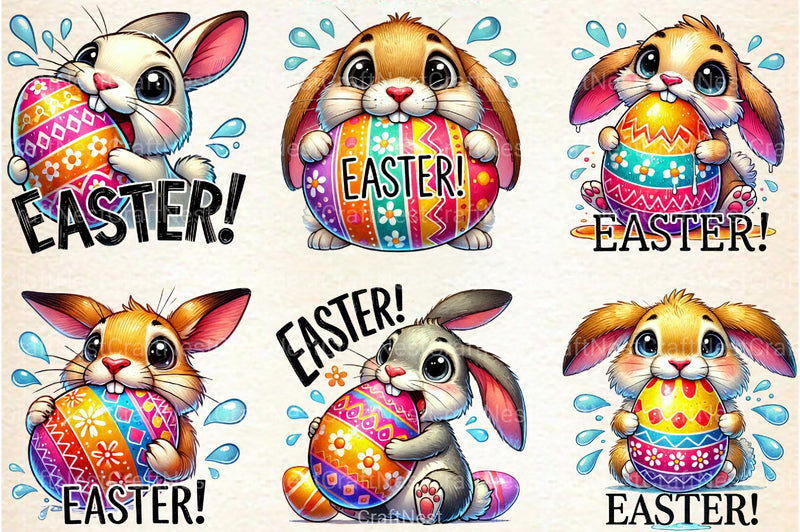 Easter Bunny Clipart Bundle 1 - CraftNest - Digital Crafting and Art