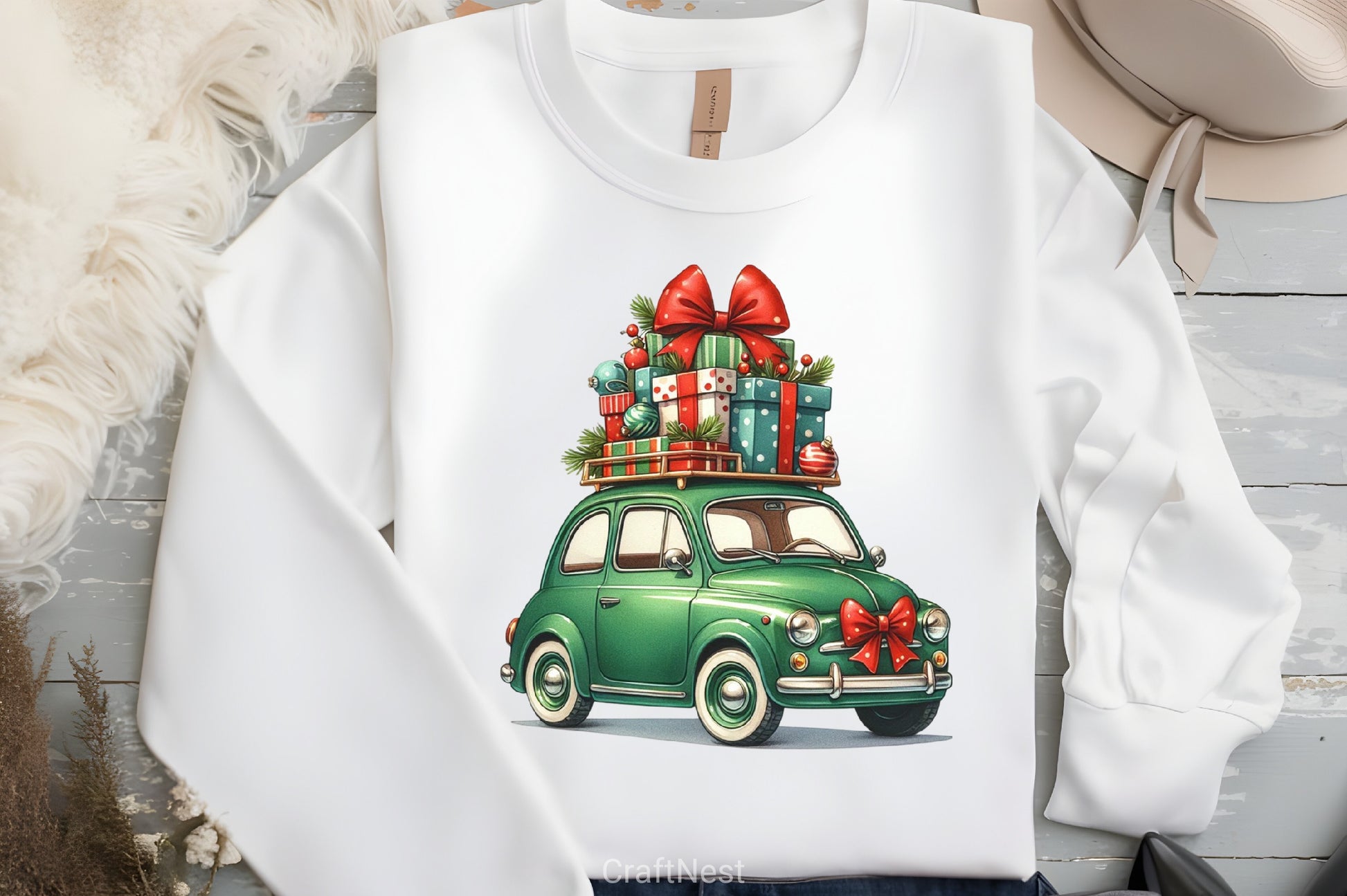 Christmas Car Clipart Bundle 2 - CraftNest - Digital Crafting and Art