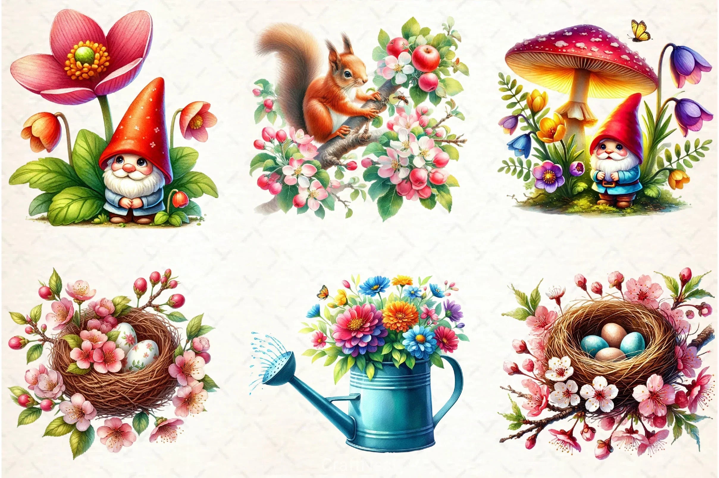 Spring Flowers Clipart Bundle 1 - CraftNest - Digital Crafting and Art