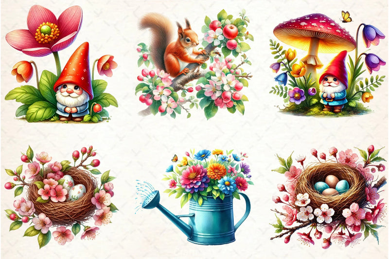 Spring Flowers Clipart Bundle 1 - CraftNest - Digital Crafting and Art