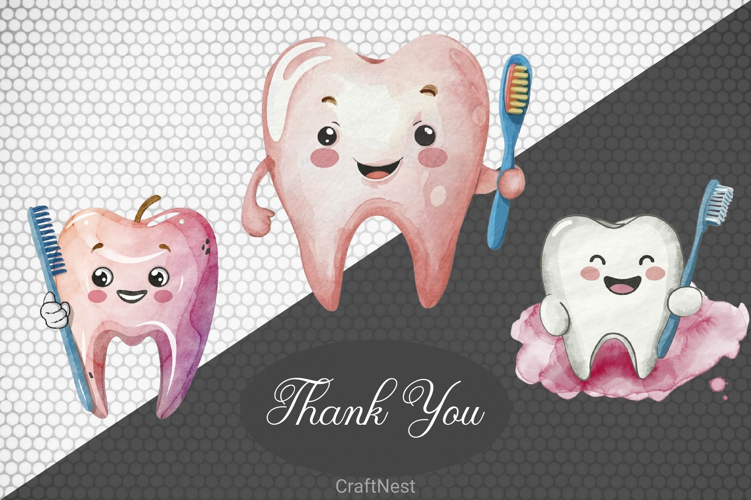 Dentist Tooth Teeth Clip Art Clipart Bundle - CraftNest - Digital Crafting and Art
