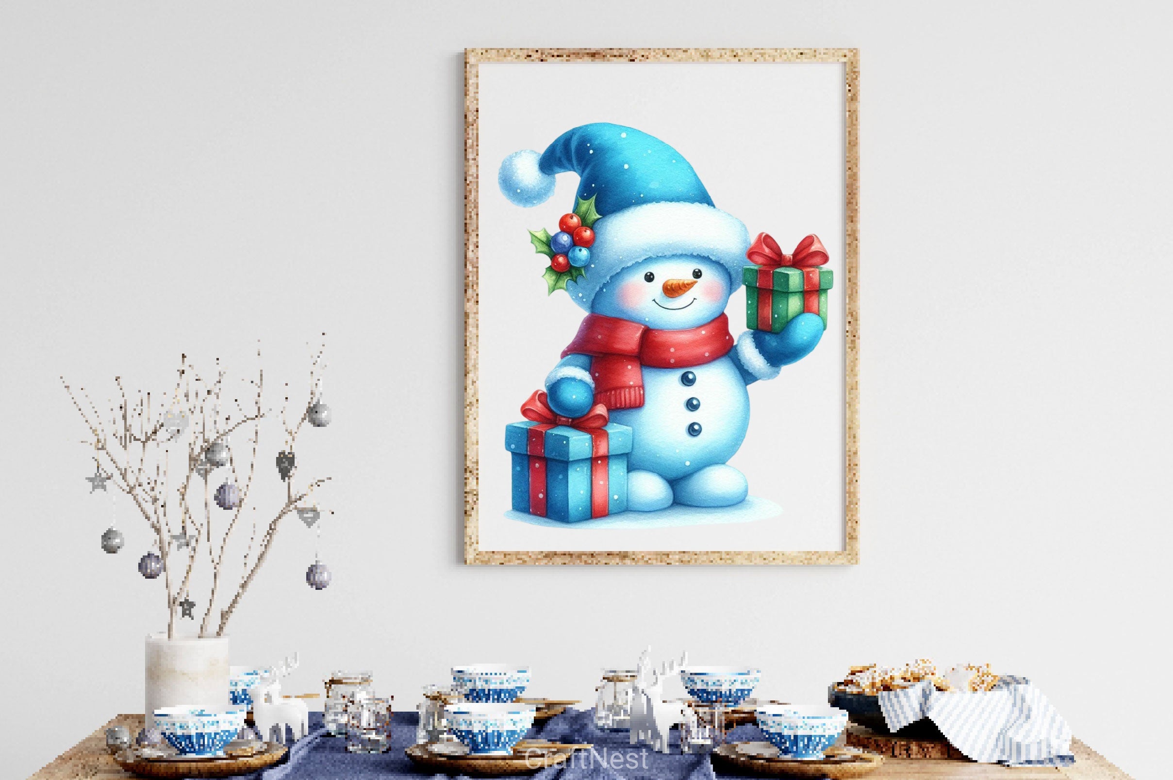 Christmas Cute Snowman Clipart Bundle 2 - CraftNest - Digital Crafting and Art