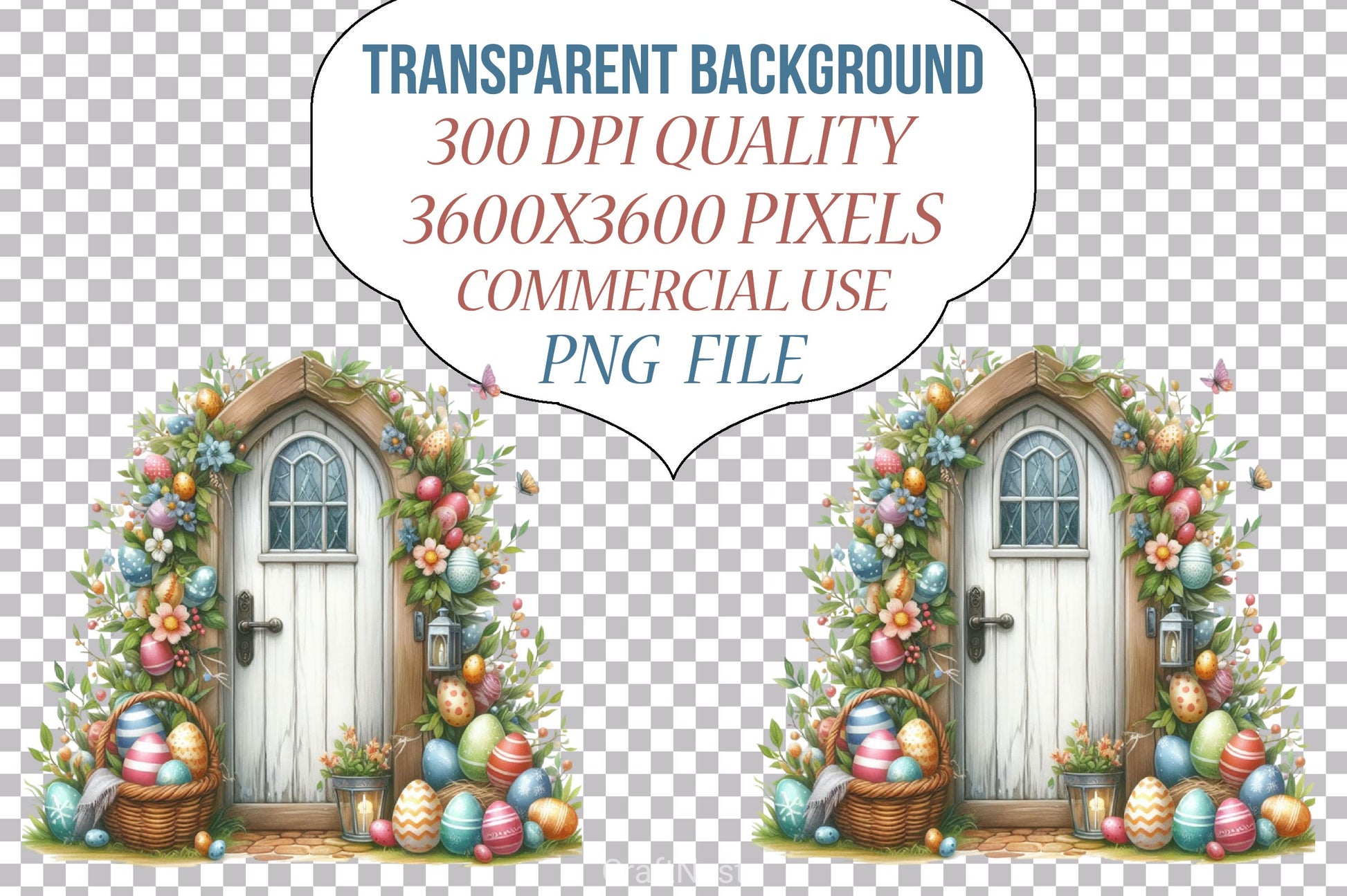 Easter Door Clipart Bundle - CraftNest - Digital Crafting and Art