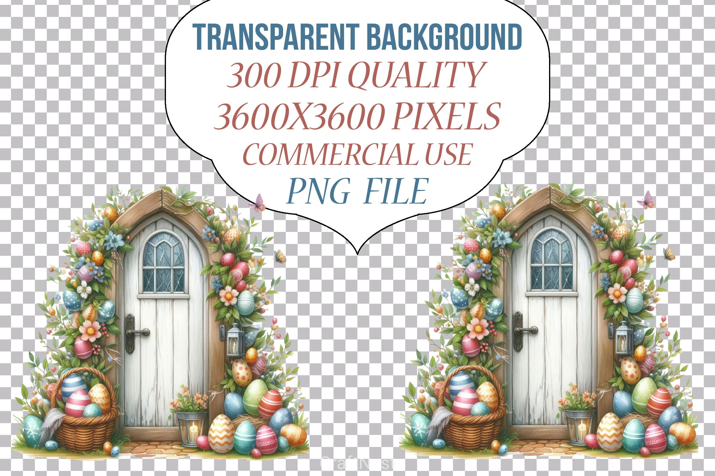Easter Door Clipart Bundle - CraftNest - Digital Crafting and Art