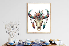 Boho Bull Skull Clipart Bundle - CraftNest - Digital Crafting and Art
