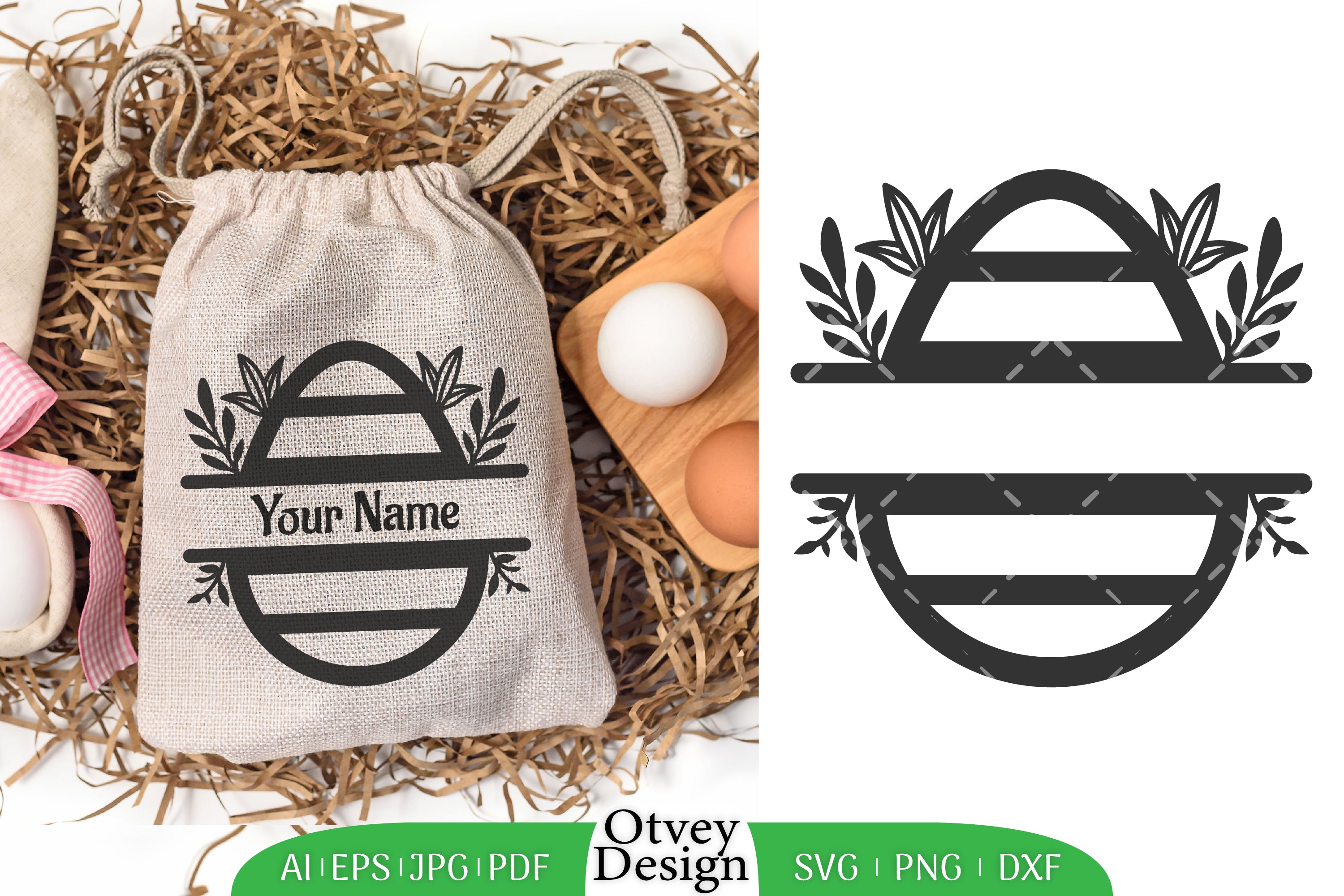 Easter Egg Split SVG Bundle 8 - CraftNest - Digital Crafting and Art