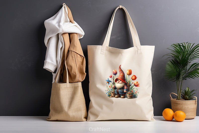 Cute Spring Gnomes Clipart Bundle - CraftNest - Digital Crafting and Art