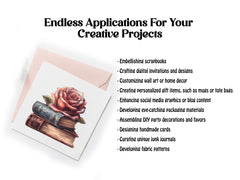 Roses Books Clipart - CraftNest