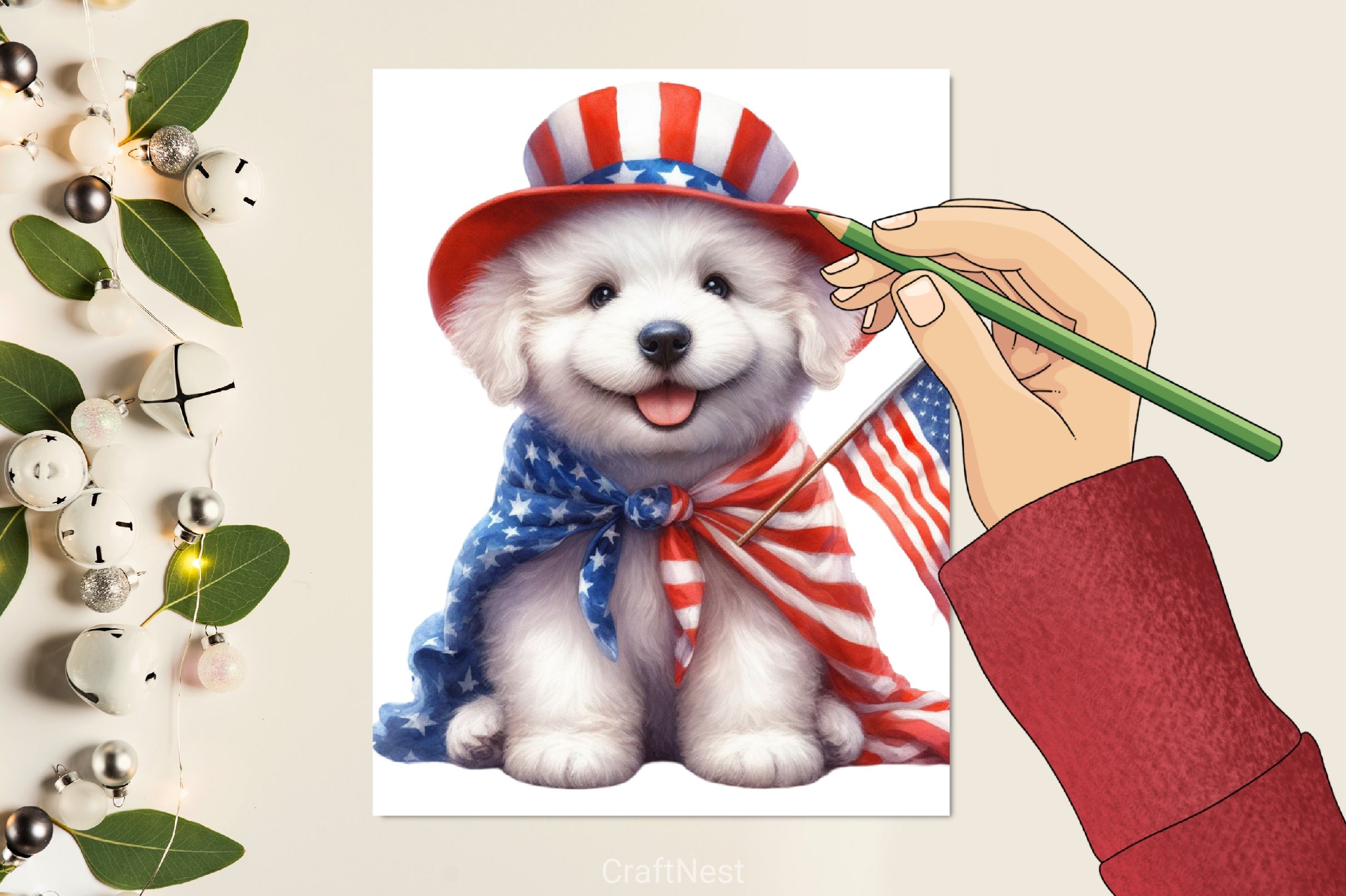 4th of July Cat & Dog Clipart Bundle - CraftNest - Digital Crafting and Art