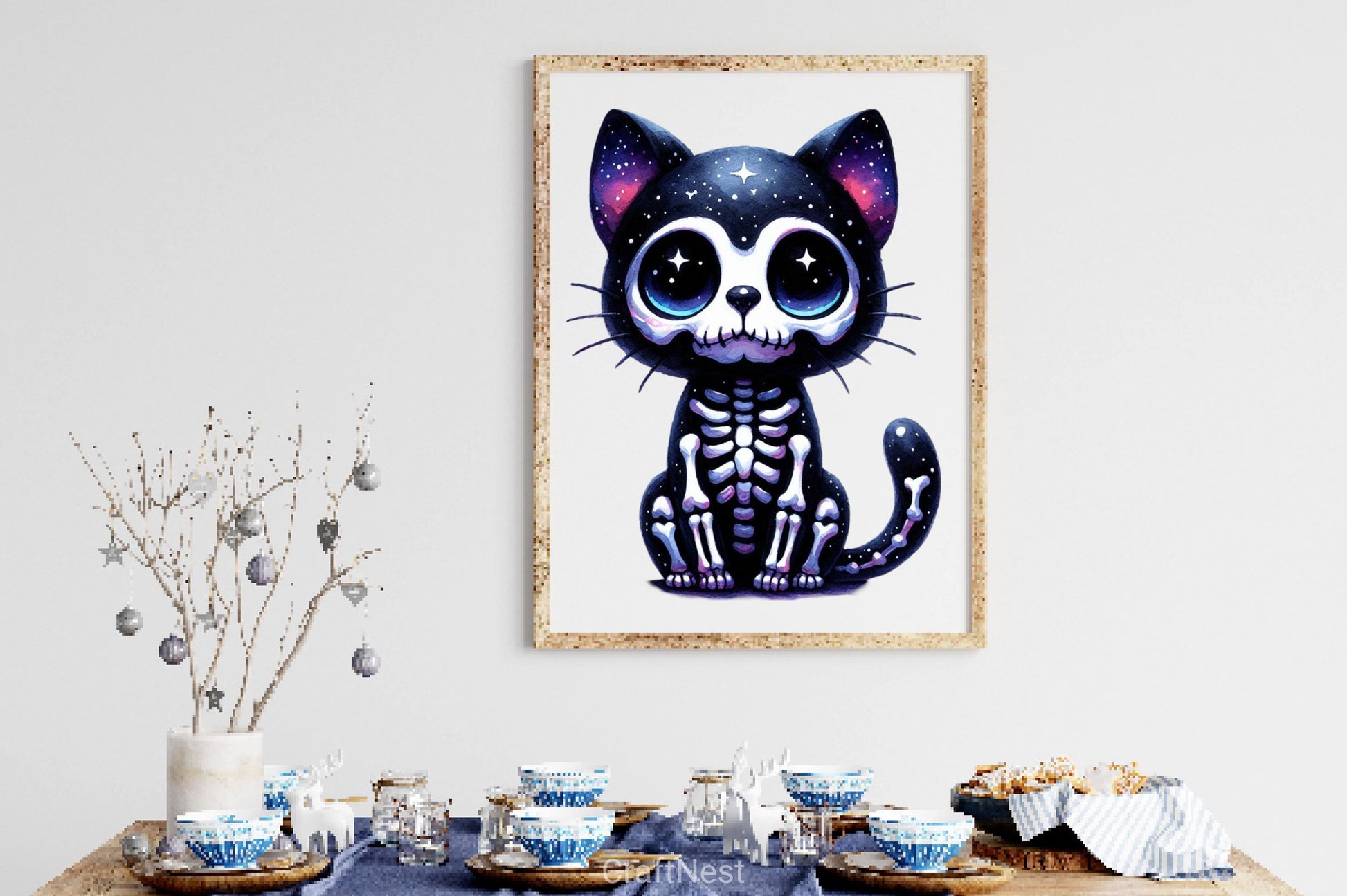 Skeleton Black Cat Clipart Bundle 2 - CraftNest - Digital Crafting and Art