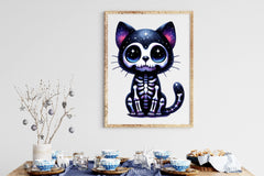 Skeleton Black Cat Clipart Bundle 2 - CraftNest - Digital Crafting and Art