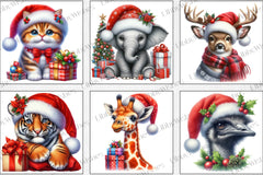 Christmas Animals Clipart Bundle - CraftNest - Digital Crafting and Art